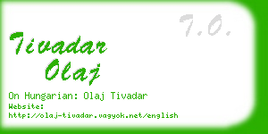 tivadar olaj business card